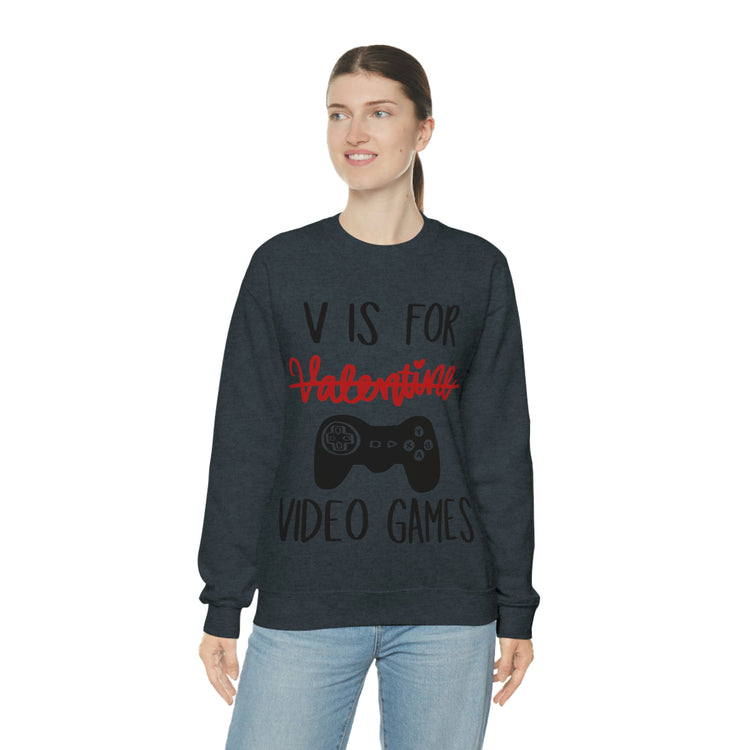 V Is For Video Games Sweatshirt - Fandom-Made