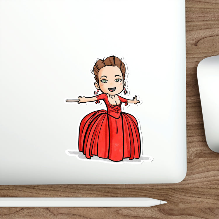 Claire Fraser (Red Dress) Die-Cut Sticker - Fandom-Made