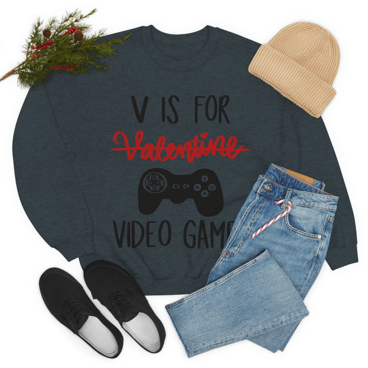 V Is For Video Games Sweatshirt - Fandom-Made