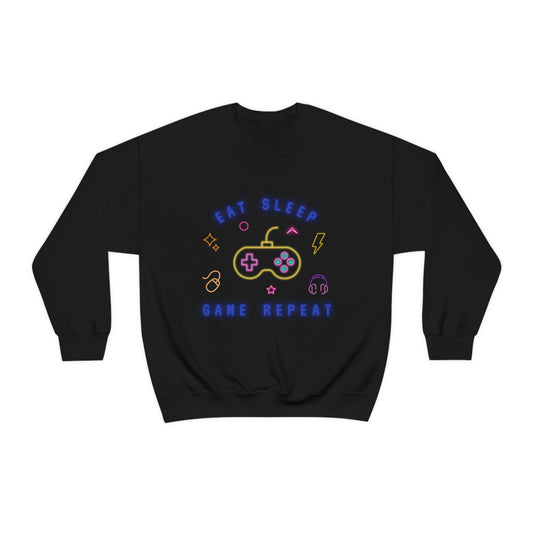 Eat, Sleep, Game Crewneck Sweatshirt - Fandom-Made