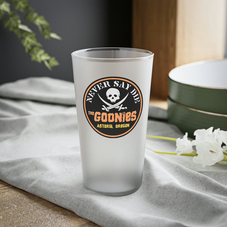 Never Say Die Frosted Pint Glass - Fandom-Made