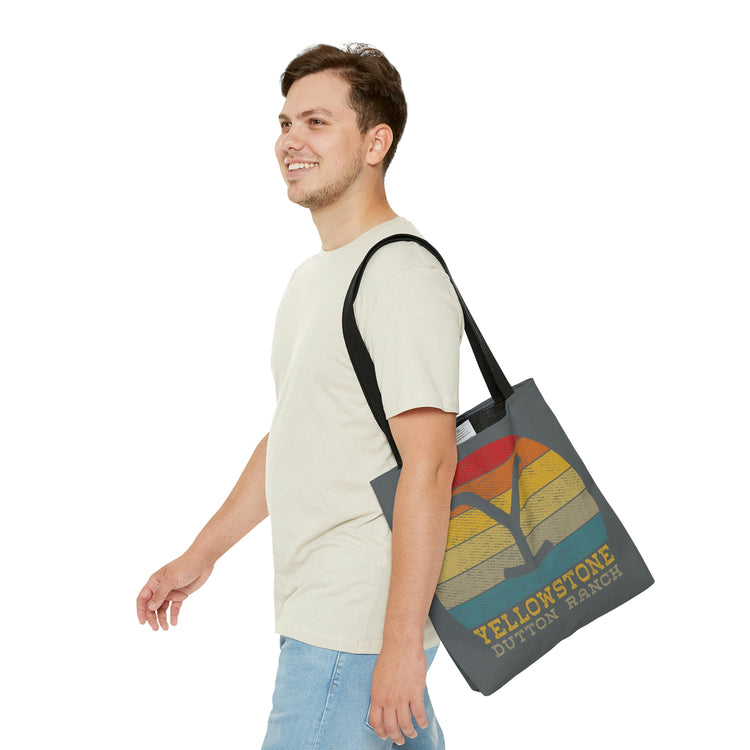 Yellowstone Retro Sunset Tote Bag - Fandom-Made