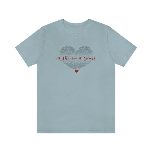 A Thousand Years Lyrics Short Sleeve Tee - Fandom-Made