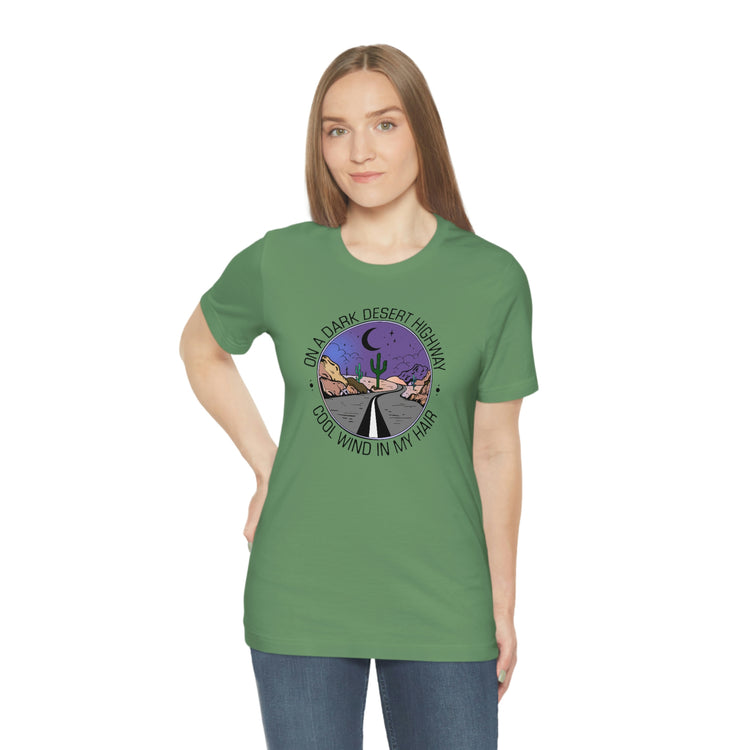 On a Dark Desert Highway Short Sleeve Tee - Fandom-Made