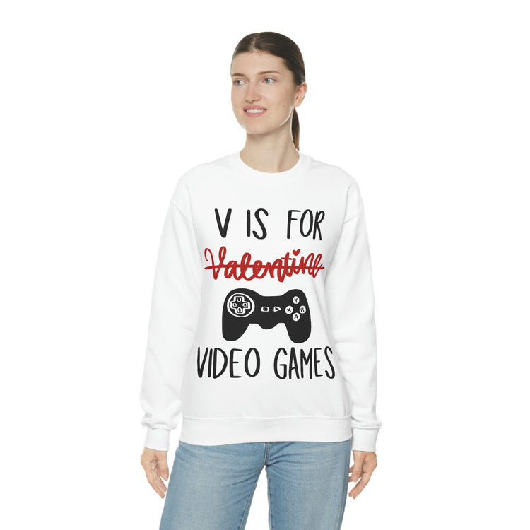 V Is For Video Games Sweatshirt - Fandom-Made