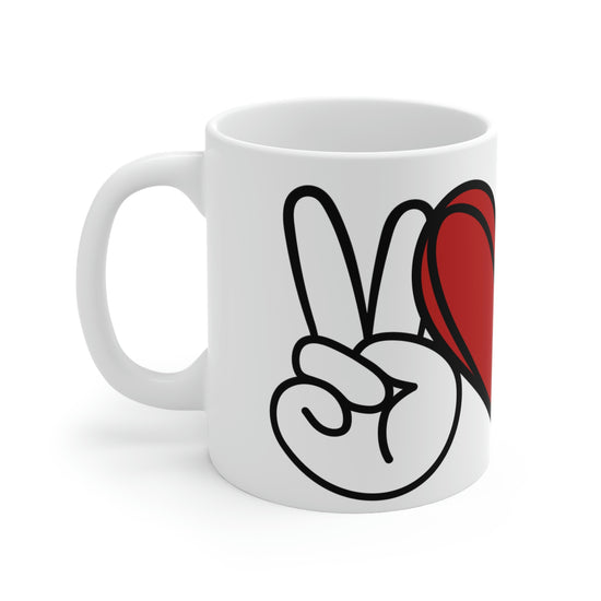 Peace, Love, Joseph Quinn Ceramic Mug - Fandom-Made