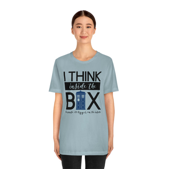 Doctor Who Unisex Jersey Short Sleeve Tee - I think Inside The Box - Fandom-Made