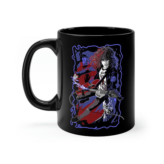 Eddie Munson Cartoon Black mug 11oz - Fandom-Made