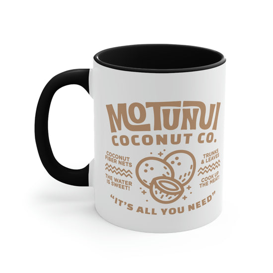 Motunui Coconut Co. Colorful Accent Mugs, 11oz - Fandom-Made