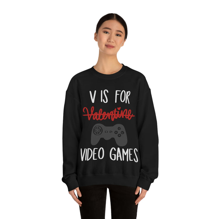 V Is For Video Games Sweatshirt - Fandom-Made