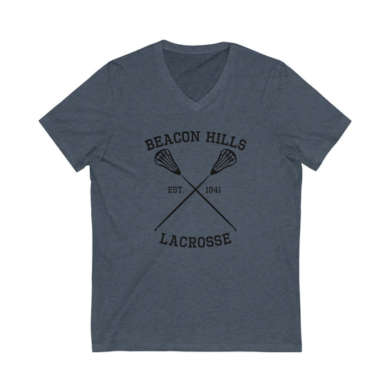 Beacon Hills Lacrosse Short Sleeve V-Neck Tee - Fandom-Made