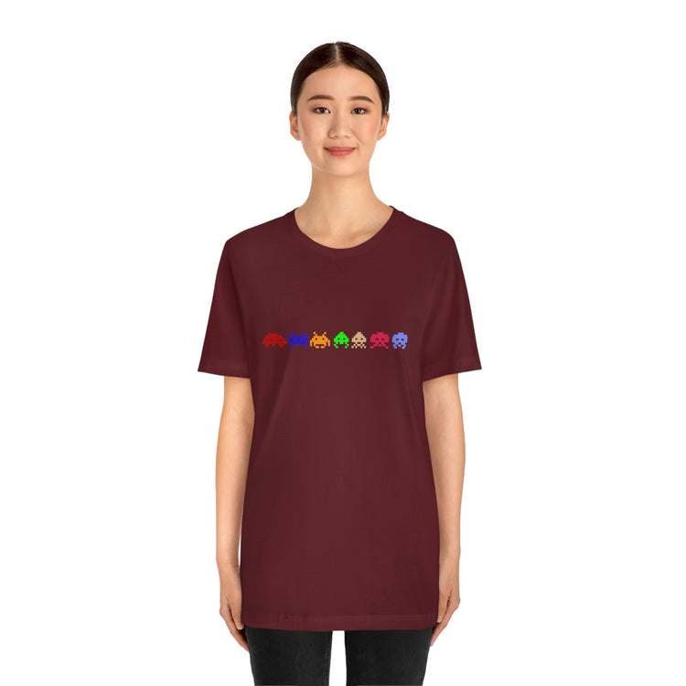 Space Invaders Short Sleeve Tee - Fandom-Made