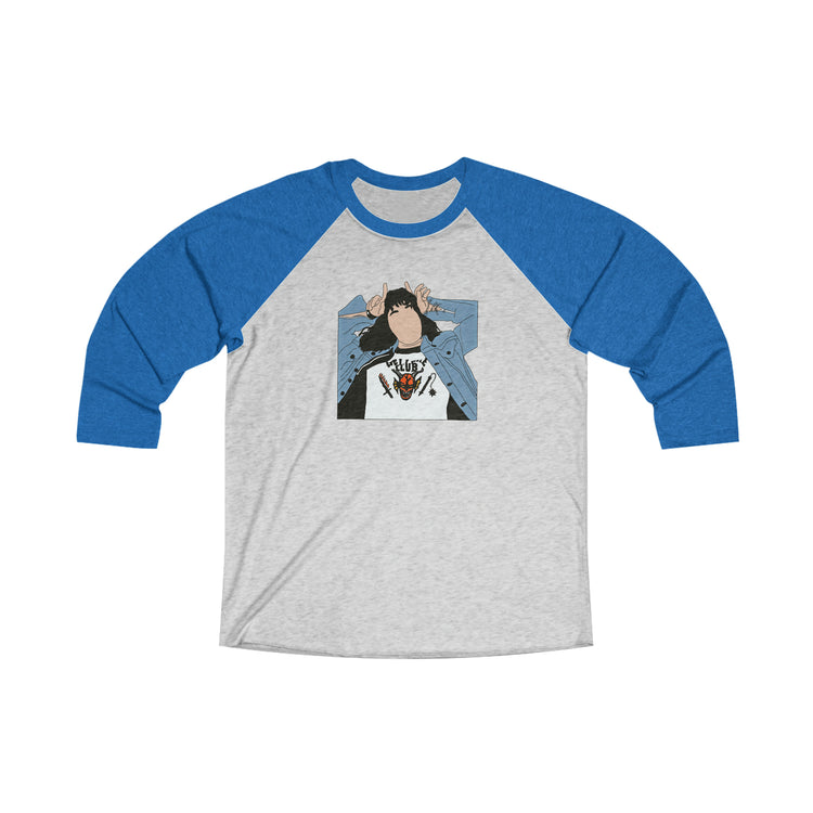 Eddie Munson Hellfire 3 Raglan Tee - Fandom-Made