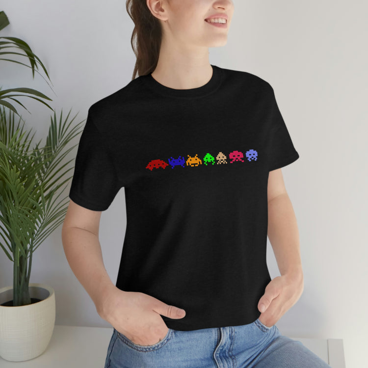 Space Invaders Short Sleeve Tee - Fandom-Made