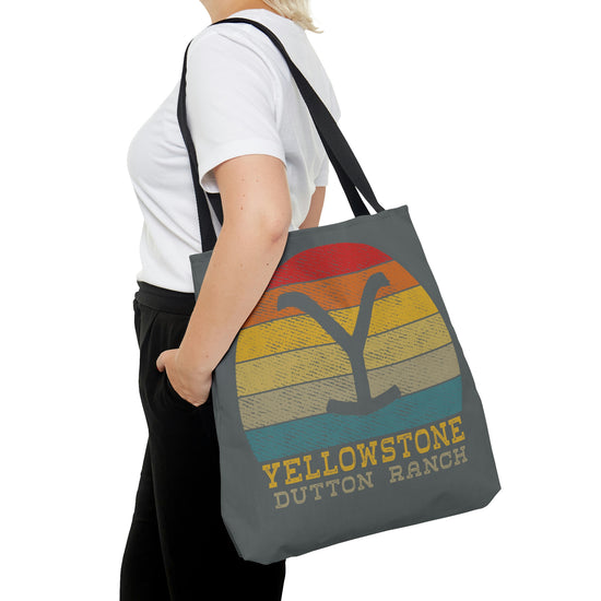 Yellowstone Retro Sunset Tote Bag - Fandom-Made