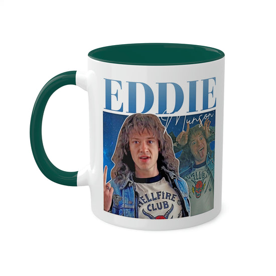 Eddie Munson Collage Mug, 11oz - Fandom-Made