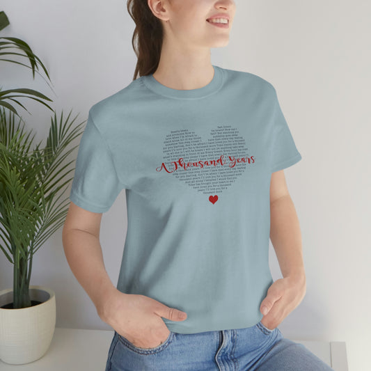 A Thousand Years Lyrics Short Sleeve Tee - Fandom-Made