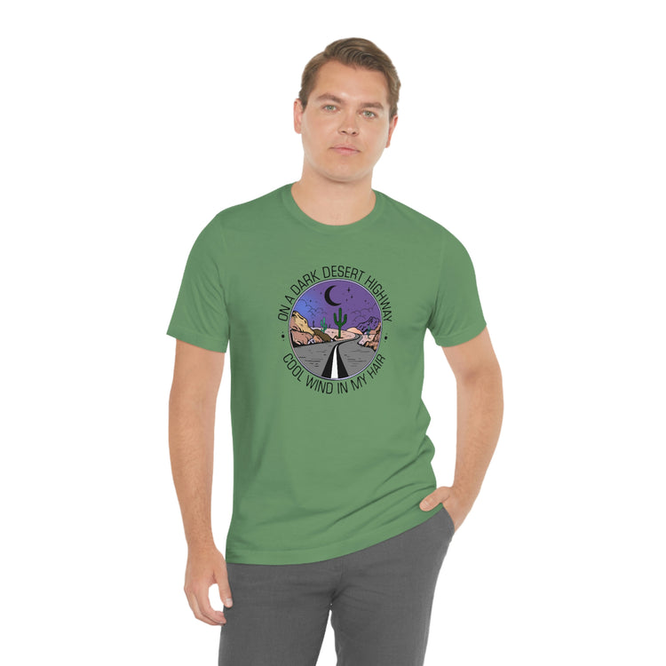 On a Dark Desert Highway Short Sleeve Tee - Fandom-Made