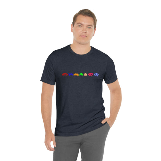 Space Invaders Short Sleeve Tee - Fandom-Made