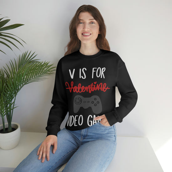 V Is For Video Games Sweatshirt - Fandom-Made