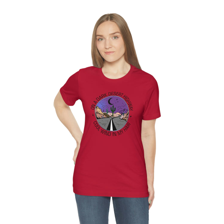 On a Dark Desert Highway Short Sleeve Tee - Fandom-Made