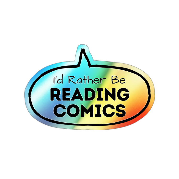 Reading Comics Holographic Stickers - Fandom-Made