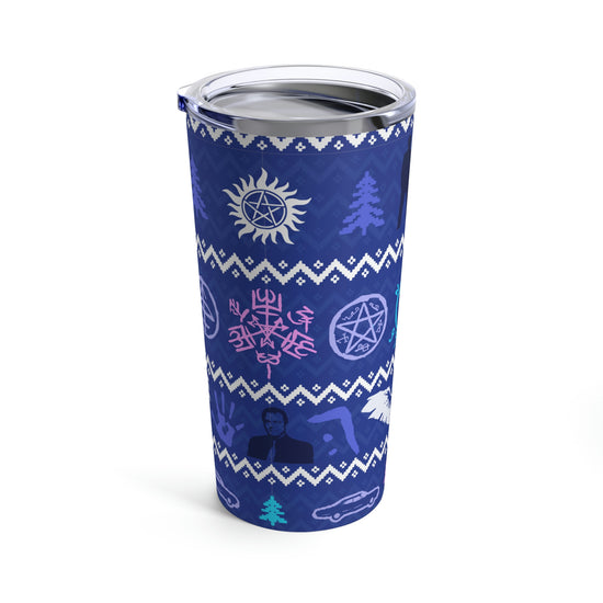 Supernatural Ugly Sweater Tumbler 20oz - Fandom-Made