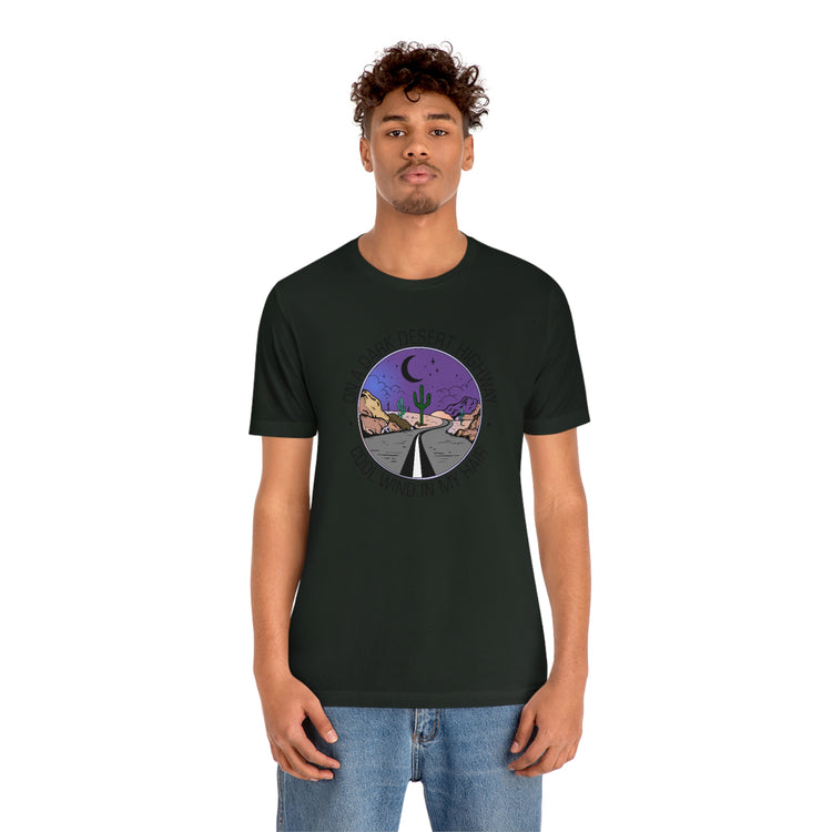 On a Dark Desert Highway Short Sleeve Tee - Fandom-Made