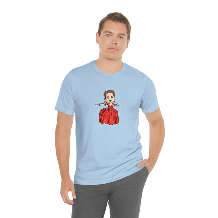 Claire Fraser T-Shirt (red dress) - Fandom-Made