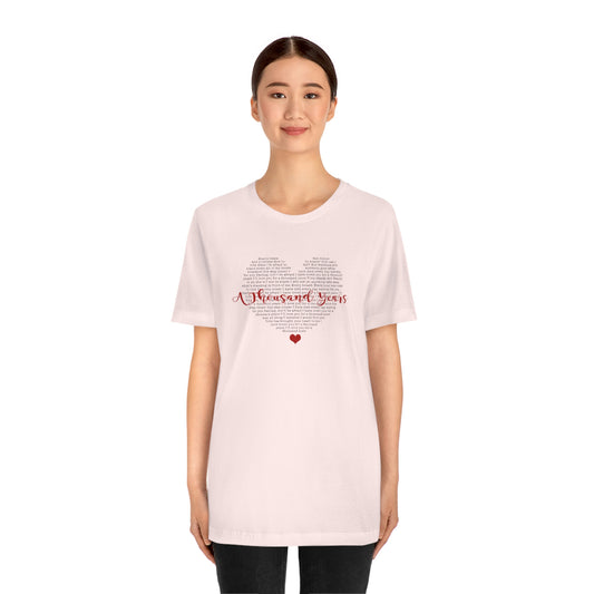 A Thousand Years Lyrics Short Sleeve Tee - Fandom-Made