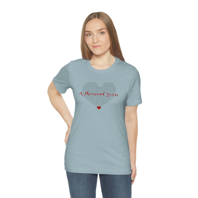 A Thousand Years Lyrics Short Sleeve Tee - Fandom-Made