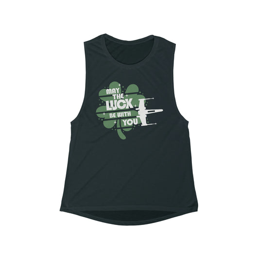 May The Luck Be With You Women's Flowy Muscle Tank - Fandom-Made