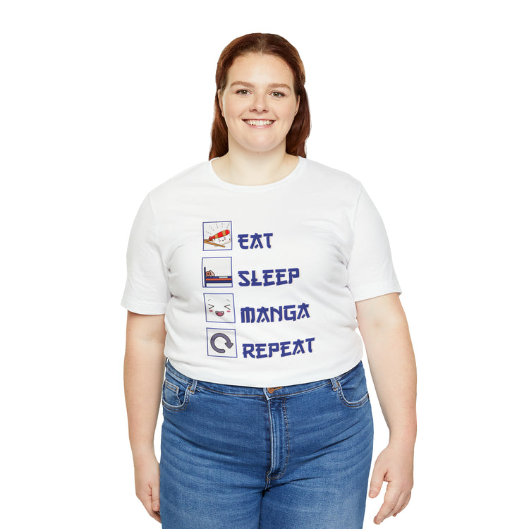 Eat, Sleep, Manga Tee - Fandom-Made