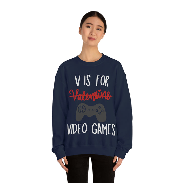 V Is For Video Games Sweatshirt - Fandom-Made