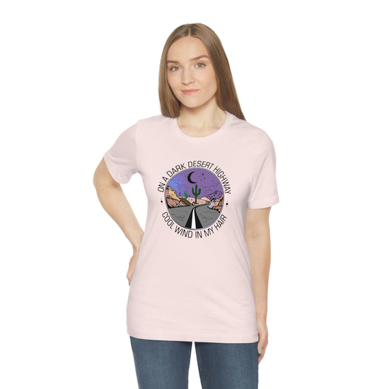 On a Dark Desert Highway Short Sleeve Tee - Fandom-Made