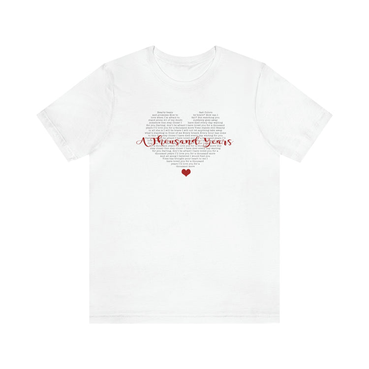 A Thousand Years Lyrics Short Sleeve Tee - Fandom-Made