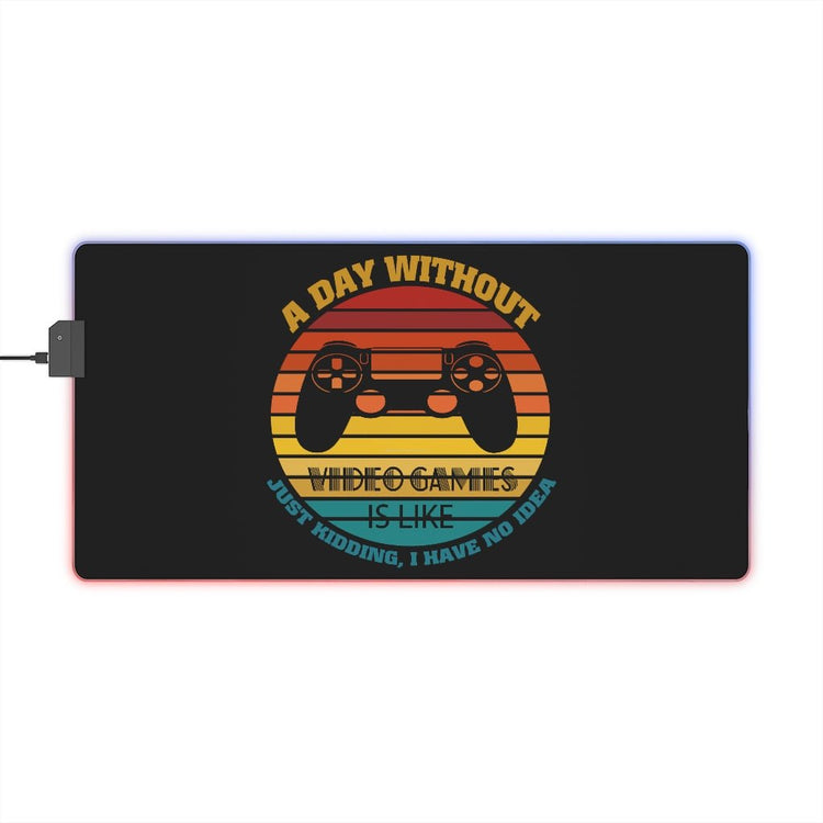 A Day Without Gaming (retro) LED Gaming Mouse Pad - Fandom-Made