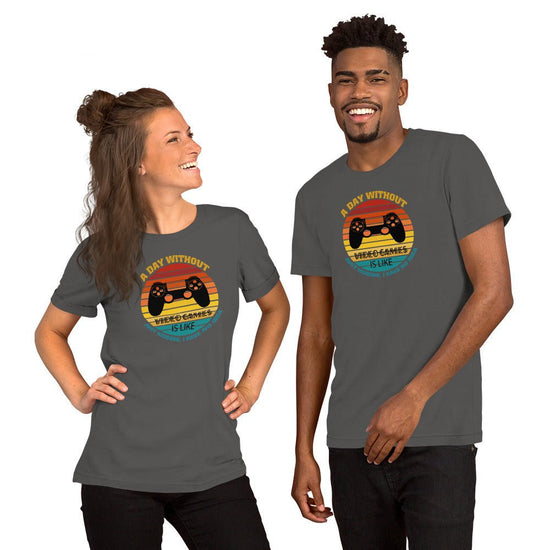 A Day Without Gaming (retro) Unisex t-shirt - Fandom-Made