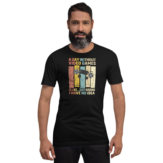 A Day Without Video Games t-shirt (retro) - Fandom-Made