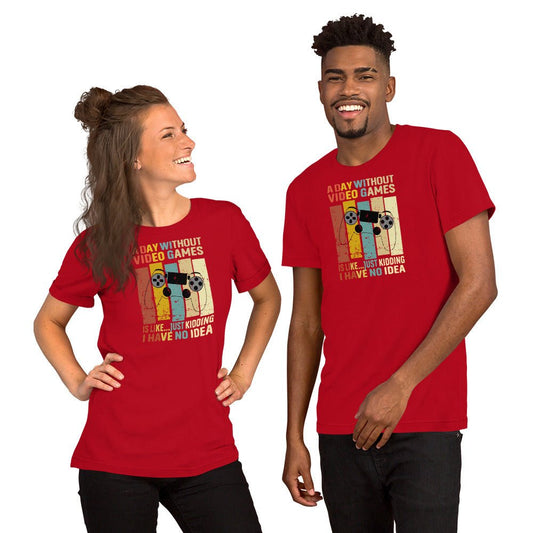 A Day Without Video Games t-shirt (retro) - Fandom-Made