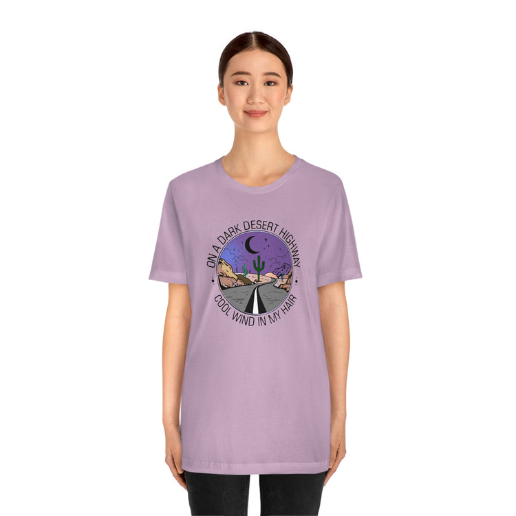 On a Dark Desert Highway Short Sleeve Tee - Fandom-Made