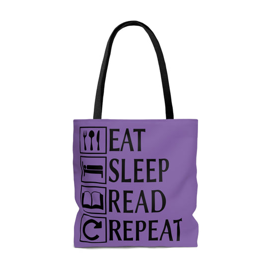 Eat, Sleep, Read, Repeat Tote Bag - Fandom-Made