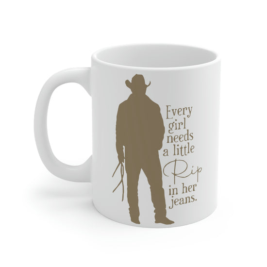 Every Girl Needs a Rip In Her Jeans Mug - Fandom-Made