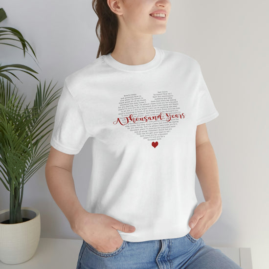 A Thousand Years Lyrics Short Sleeve Tee - Fandom-Made