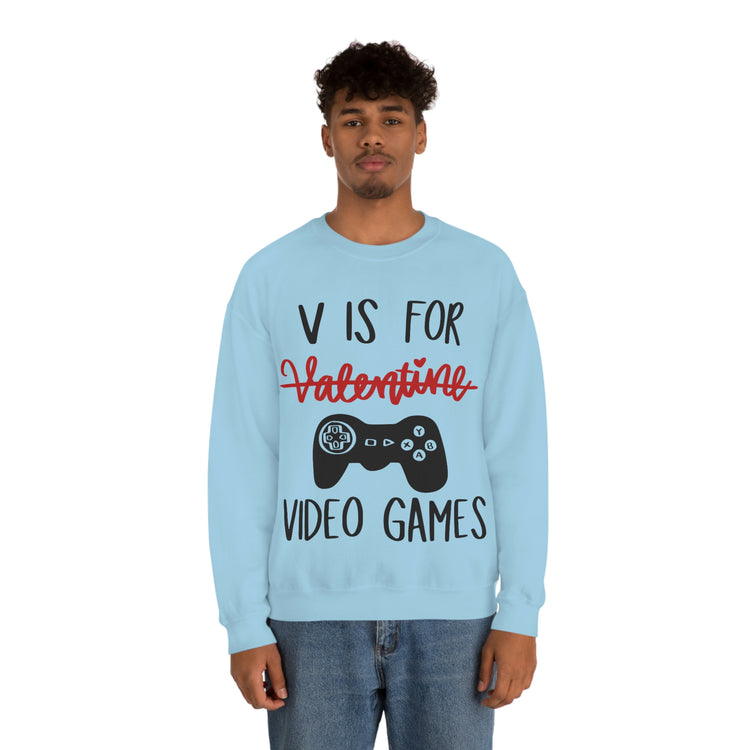 V Is For Video Games Sweatshirt - Fandom-Made