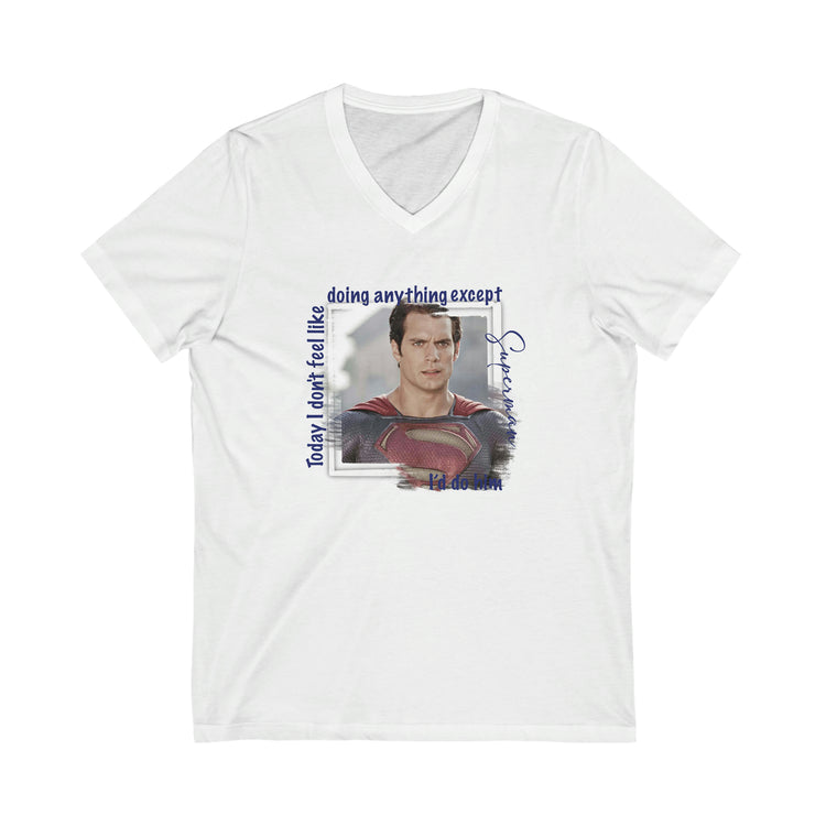 Superman, Henry Cavill Short Sleeve V-Neck Tee - Fandom-Made