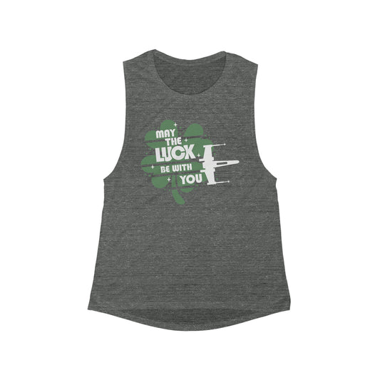 May The Luck Be With You Women's Flowy Muscle Tank - Fandom-Made