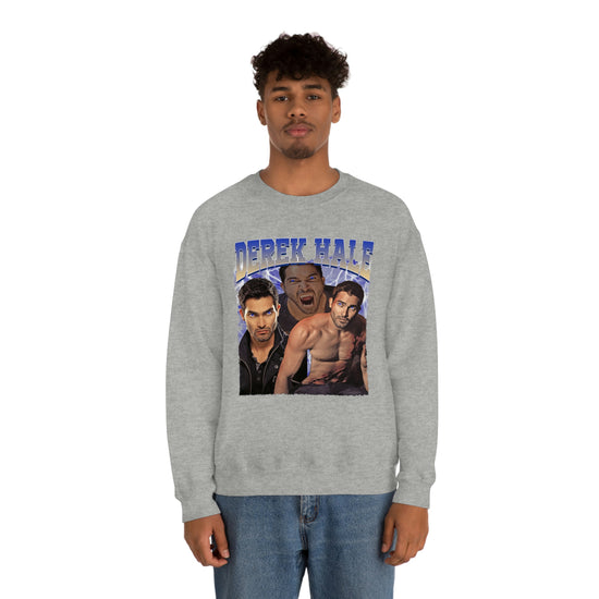 Derek Hale Crewneck Sweatshirt (shirtless collage) - Fandom-Made