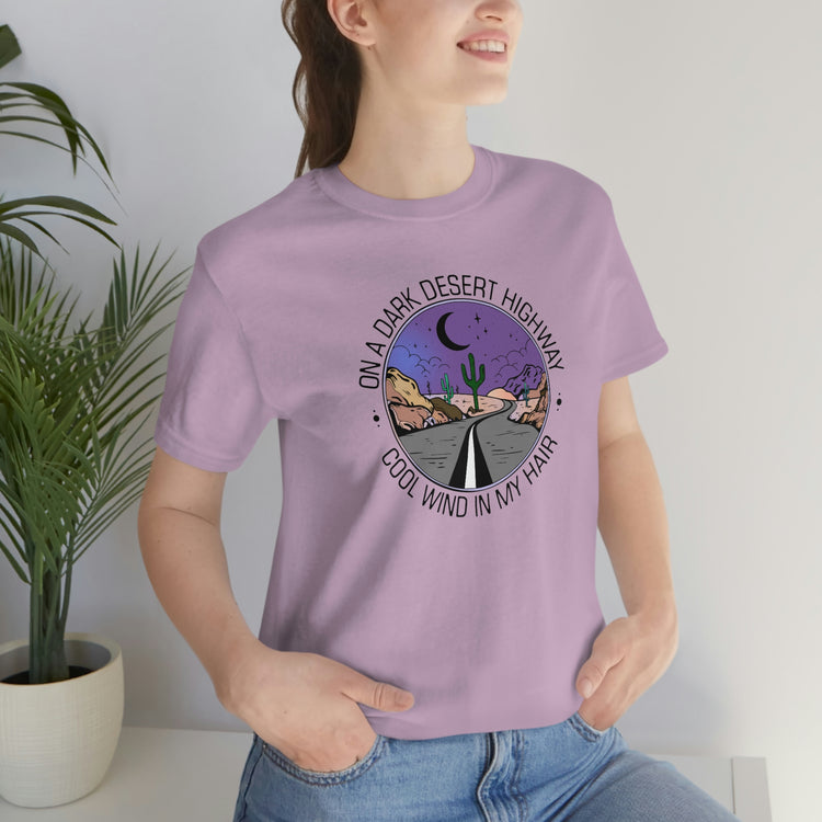 On a Dark Desert Highway Short Sleeve Tee - Fandom-Made