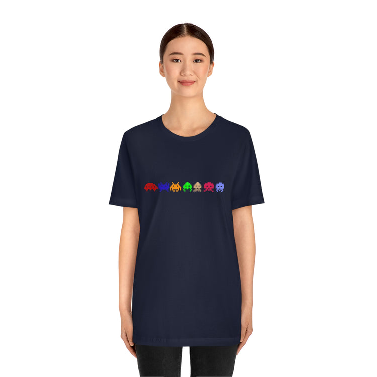 Space Invaders Short Sleeve Tee - Fandom-Made